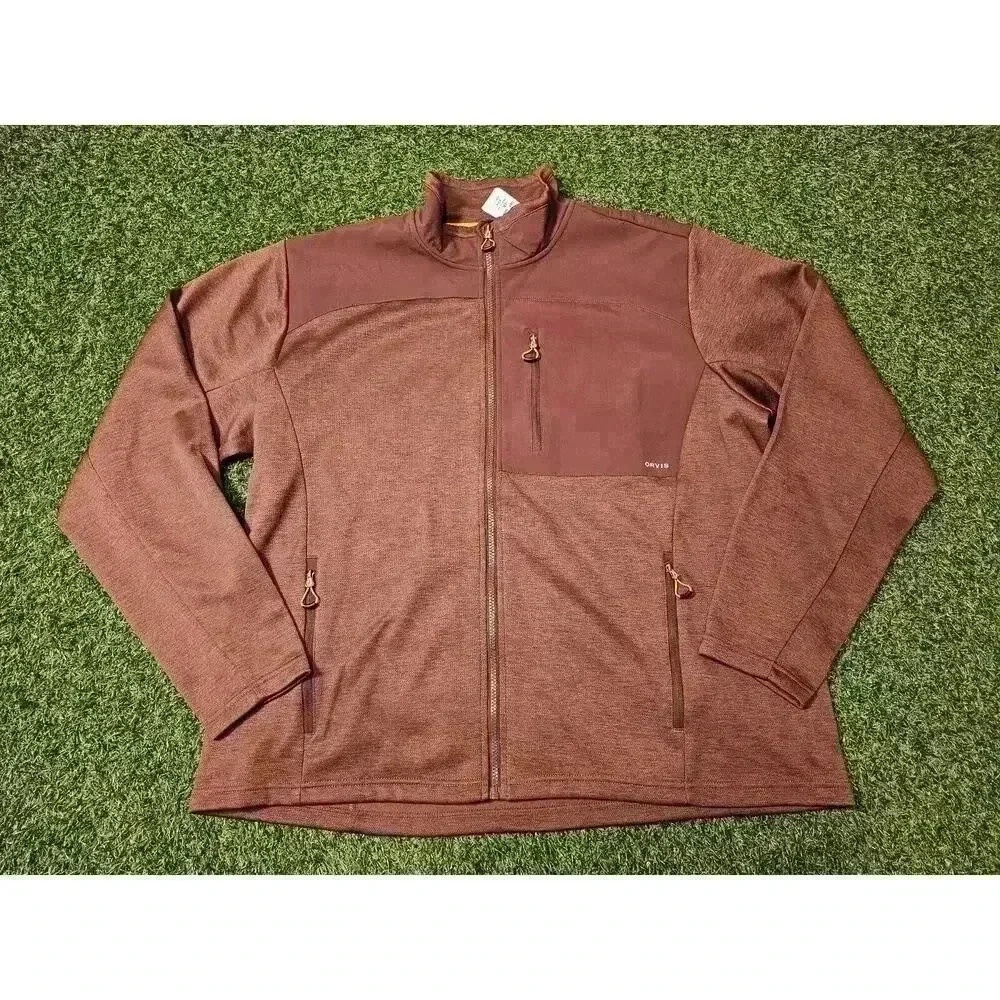 ORVIS Johnson Fork Fleece Jacket Mens XXL 2ZAX Maroon Zip New NWT